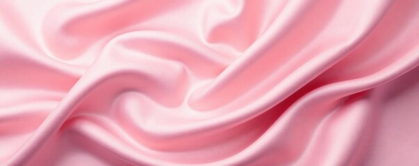 Obraz premium Pale rose satin backdrop, smooth luxurious textile, beauty, linen, fabric
