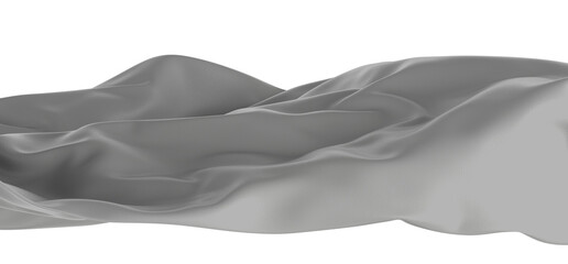 Obraz premium Abstract Gray Fabric Draped in Abstract Curves