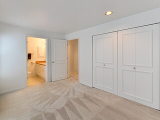 Modern residential empty bedroom interior