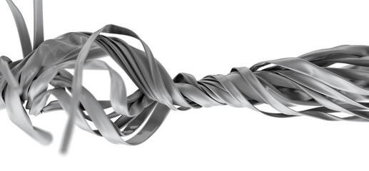 Abstract Gray Ribbon Swirl