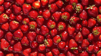 strawberry seamless pattern wallpaper