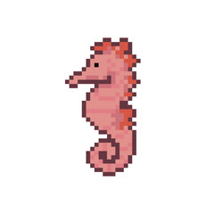 cute sea horse pixel art