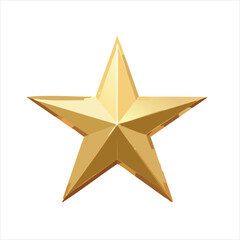 Fototapeta premium Golden star minimalistic isolated vector illustration.