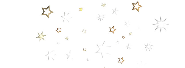 Stellar Christmas Symphony: Exquisite 3D Illustration of Falling Stars in Harmonious Motion for the Holidays