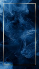 Elegant phone wallpaper background with dark blue and gold colors, with a golden frame