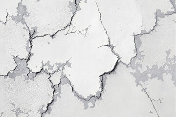 Obraz premium Cracked white paint texture on a surface, showing detailed cracks and peeling for a creative background or design concept.