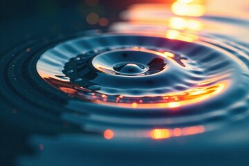 Inverted quarter view of a circular ripple, radiating outwards from a central point, circle, radiating, ripple