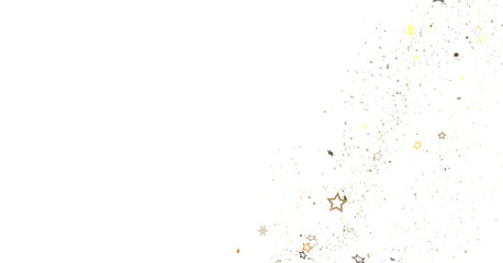 Abstract Golden Glitter on Black Background