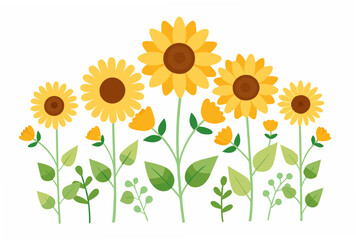 Obraz premium sunflower isolated on white