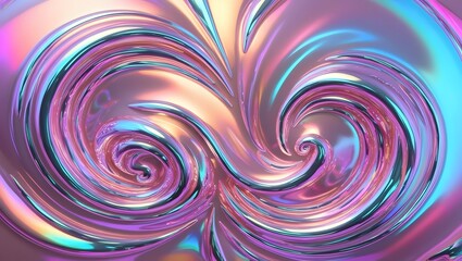 Obraz premium Abstract iridescent colorful background design, 3d render
