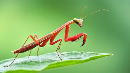   A close-up photo of a grasshopper perched on a leaf, with a bug situated directly on its midsection