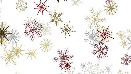 Festive Snow Drift: Captivating 3D Illustration of Descending Christmas Snowflakes