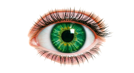 green futuristic technology human eye isolated