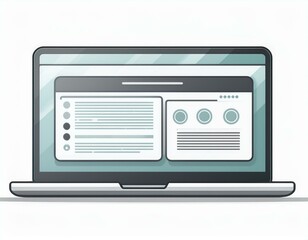 Modern laptop ilustration 