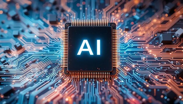 High-Performance Processor Microchip Featuring Artificial Intelligence (AI) Technology.