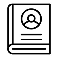 Biography Vector Line Icon Design
