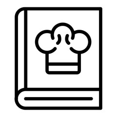 Cookbook Vector Line Icon Design