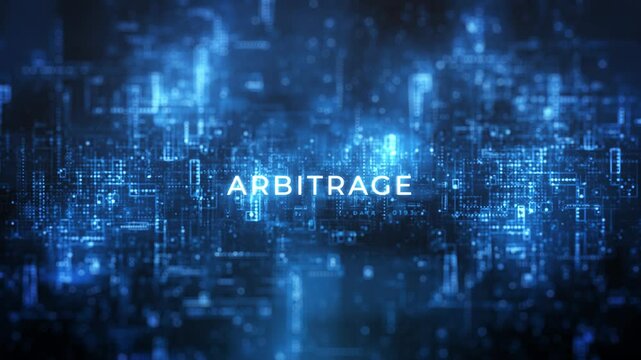 Digital Data Screen Words Arbitrage