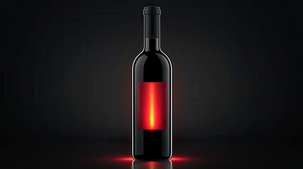Elegant wine bottle display in dark environment captivating product photography artistic composition