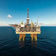 Ölbohrinsel auf offenem Meer