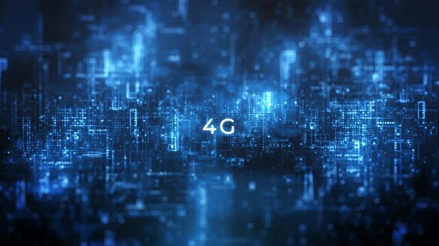 Digital Data Screen Words 4G