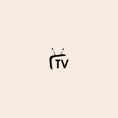 TV or Television channel icon flat vector design.