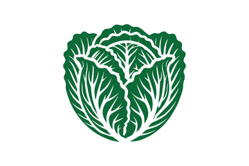 simple and unobtrusive Cabbage vector silhouette illustration isolated in white background
