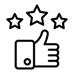 Rating Vector Line Icon Design