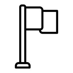 Flag Vector Line Icon Design
