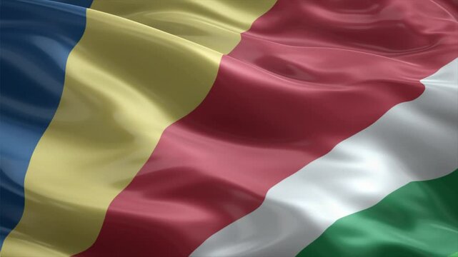 seychelles country flag waving for 10 seconds in high quality