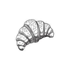 Croissant icon vector logo symbol