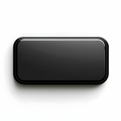 Black rectangular object on light background with smooth edges and minimalistic design