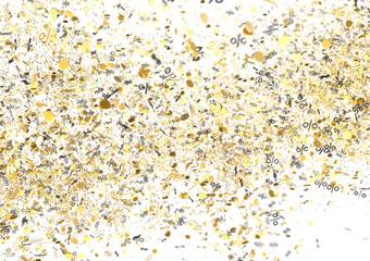 Gold Percentage Confetti Burst