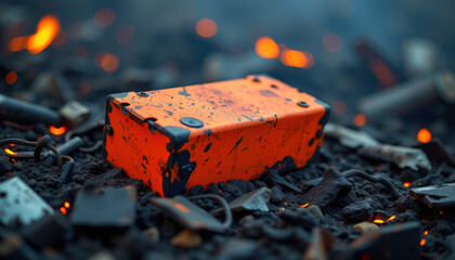 airplane black box in wreckage