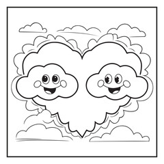 Bold and Easy Valentine's Day Coloring Page For Kids and Adults