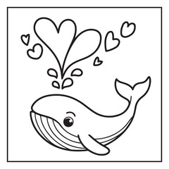 Bold and Easy Valentine's Day Coloring Page For Kids and Adults