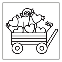 Bold and Easy Valentine's Day Coloring Page For Kids and Adults