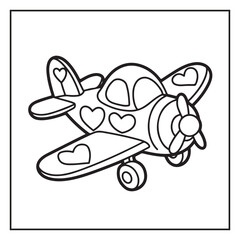 Bold and Easy Valentine's Day Coloring Page For Kids and Adults
