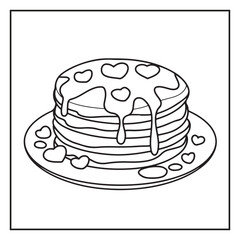 Bold and Easy Valentine's Day Coloring Page For Kids and Adults