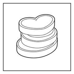 Bold and Easy Valentine's Day Coloring Page For Kids and Adults