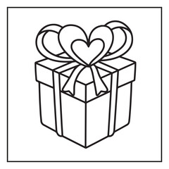 Bold and Easy Valentine's Day Coloring Page for Kids and Adults