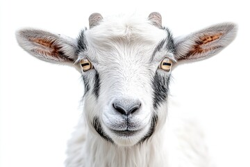 Obraz premium A close-up shot of a goat looking directly at the camera