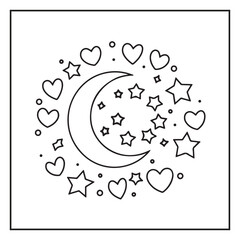 Bold and Easy Valentine's Day Coloring Page for Kids and Adults