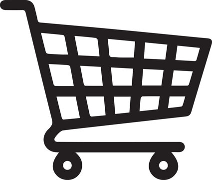 recommend clip art: Shopping cart line art icon for apps and websites. Trolley linear flat black & white symbol Transparent file. Shopping cart vector