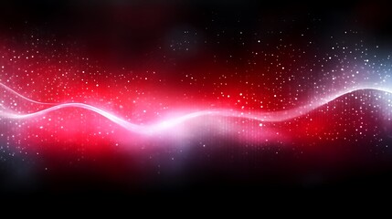 Obraz premium Abstract Red Wave Background With Sparkling Lights
