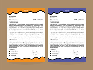 card template and Creative Simple Letterhead Design
