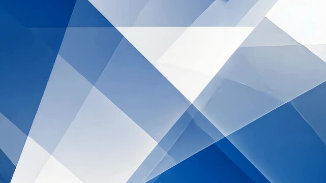 Abstract blue geometric patterns with layered transparency creating a dynamic visual effect
