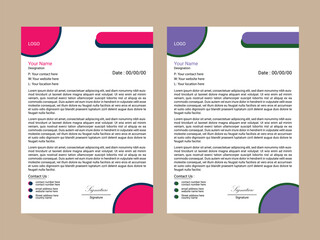 template for business Letterhead Design