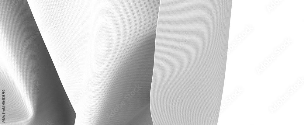 Poster abstract white fabric drape with texture