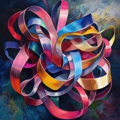 Colorful flower bouquet wrapped in kraft paper with a space for text mock up on a vibrant background. Generative AI